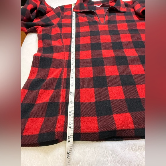 Eddie Bauer Red and Black Plaid Pullover - Picture 5 of 6